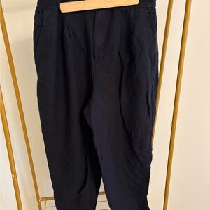 Madewell Women's Black Straight leg linen pants